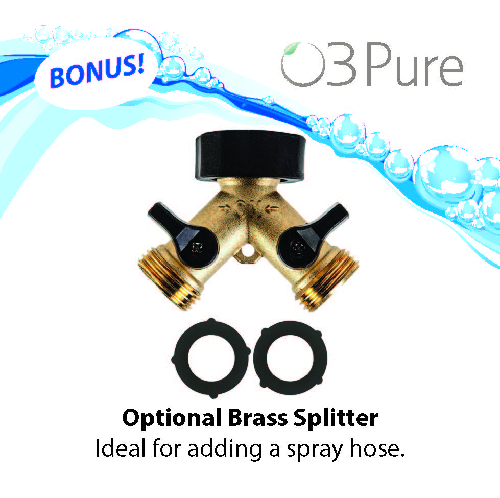 Optional ozone spray hose connection for cleaning